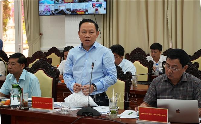 Đại biểu phát biểu tại Hội nghị. Ảnh: Lê Huy Hải - TTXVN