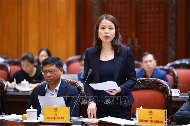 Thứ trưởng Bộ Ngoại giao Nguyễn Minh Hằng phát biểu. Ảnh: Dương Giang-TTXVN 