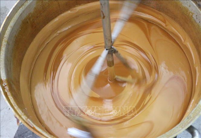 Đường thốt nốt đã trở thành sản phẩm đặc trưng, truyền thống của tỉnh An Giang. Ảnh: Công Mạo-TTXVN