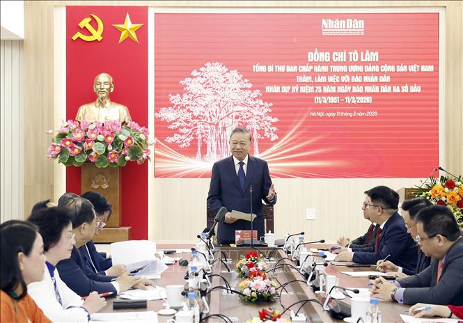 Tổng Bí thư Tô Lâm phát biểu chỉ đạo. Ảnh: Thống Nhất – TTXVN