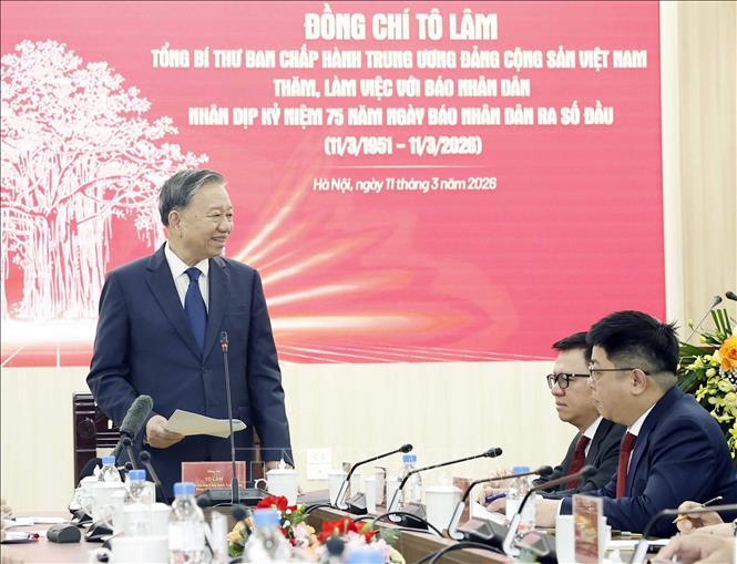 Tổng Bí thư Tô Lâm phát biểu chỉ đạo. Ảnh: Thống Nhất – TTXVN