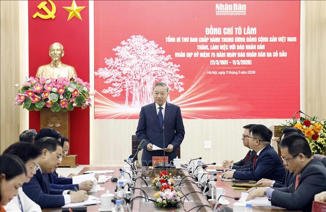 Tổng Bí thư Tô Lâm phát biểu chỉ đạo. Ảnh: Thống Nhất – TTXVN