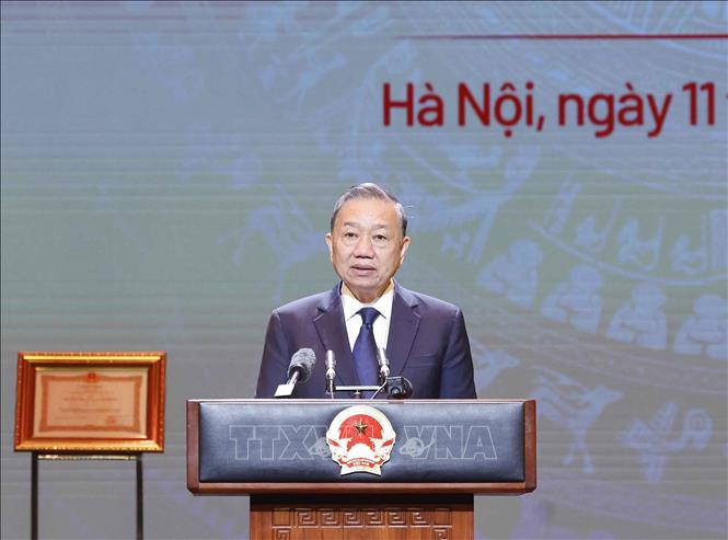 Tổng Bí thư Tô Lâm phát biểu chỉ đạo. Ảnh: Thống Nhất – TTXVN