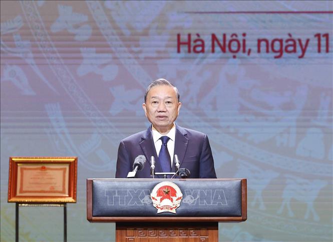 Tổng Bí thư Tô Lâm phát biểu chỉ đạo. Ảnh: Thống Nhất – TTXVN