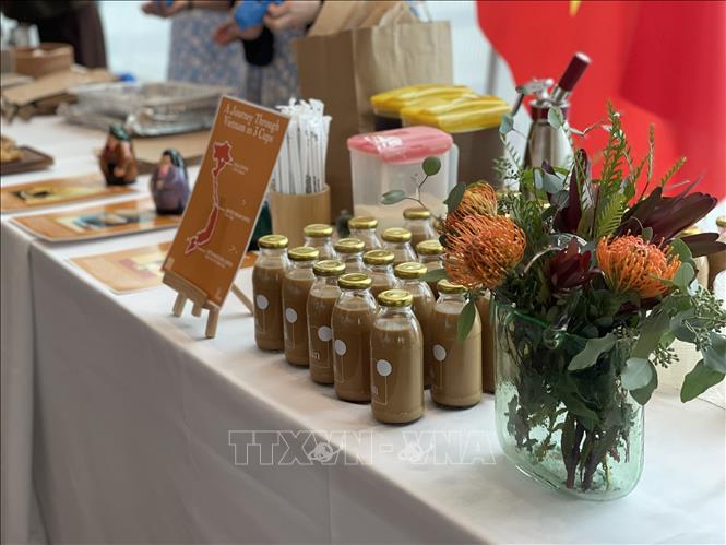 Quầy Cà phê Việt Nam được bạn bè quốc tế yêu thích tại trụ sở LHQ. Ảnh: Thanh Tuấn - PV TTXVN tại Mỹ