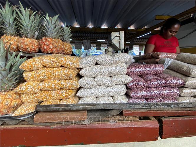 Các loại nông sản và nguyên liệu cho các món ăn truyền thống. Ảnh: Ngọc Duy - PV TTXVN tại Cuba