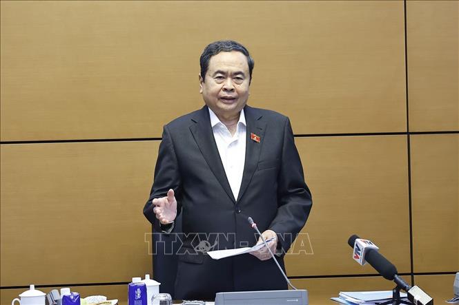 Chủ tịch Quốc hội Trần Thanh Mẫn phát biểu. Ảnh: Doãn Tấn - TTXVN