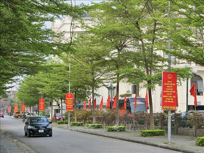 Decorations for the Election Day in the northern province of Bac Ninh. VNA Photo