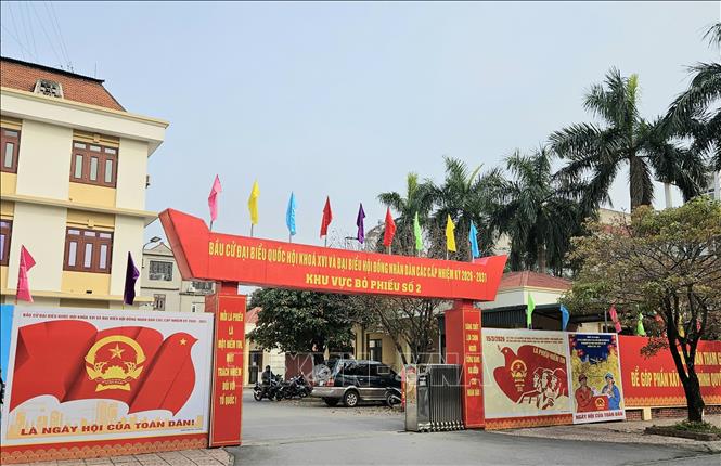 Decorations for the Election Day in the northern province of Bac Ninh. VNA Photo