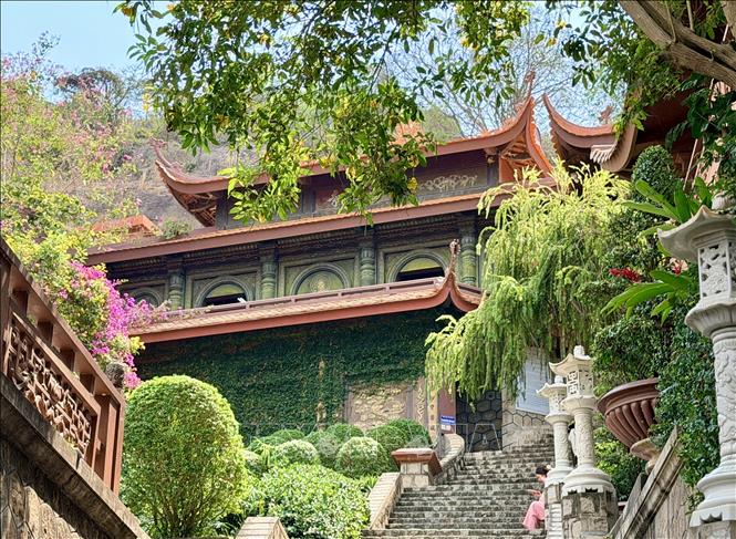 The pagoda grounds are surrounded by greenery, creating a sense of tranquility. VNA Photo: Thanh Sang