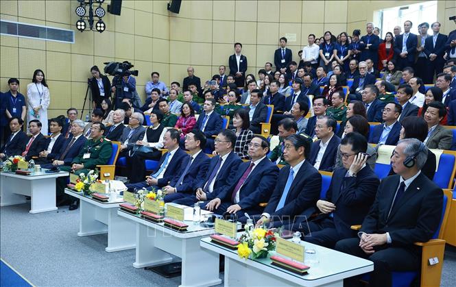 Thủ tướng Phạm Minh Chính tham dự “Diễn đàn vũ trụ Việt Nam - Nhật Bản 2026: Hợp tác cho kỷ nguyên mới”. Ảnh: Dương Giang-TTXVN 