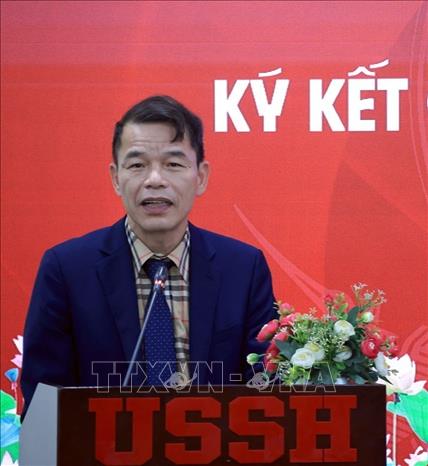 Tiến sĩ Vũ Thanh Mai, Phó Trưởng Ban Tuyên giáo và Dân vận Trung ương phát biểu. Ảnh: Tuấn Anh - TTXVN