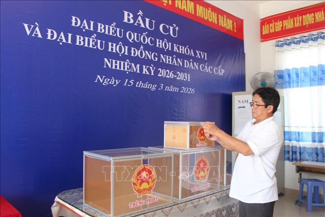 Phường Long An (Tây Ninh) tổ chức 7 đơn vị bầu cử để bầu 28 đại biểu HĐND phường, với 48 ứng cử viên trong danh sách chính thức sau hiệp thương. Ảnh: Thanh Tân - TTXVN