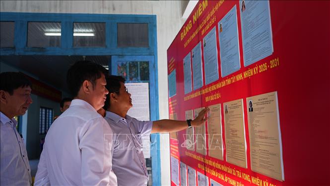 Các địa phương trong tỉnh Tây Ninh đã hoàn tất việc rà soát danh sách và in khoảng 2,4 triệu thẻ cử tri. Ảnh: Thanh Tân - TTXVN