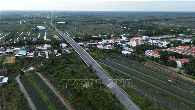 Dự án đường tỉnh 878 hiện hữu. Ảnh: Công Trí-TTXVN