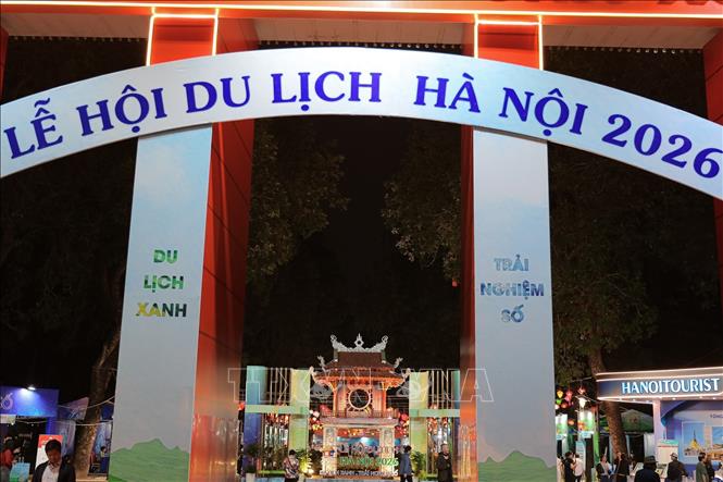 Lễ hội Du lịch Hà Nội năm 2026 do Sở Du lịch Hà Nội tổ chức tại Công viên Thống Nhất. Ảnh: Phạm Tuấn Anh - TTXVN