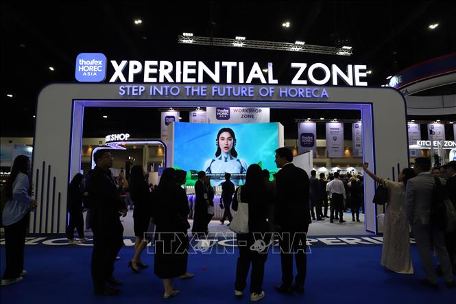 Khu trải nghiệm tại Triển lãm THAIFEX-HOREC ASIA 2026. Ảnh: Đỗ Sinh - PV TTXVN tại Thái Lan 