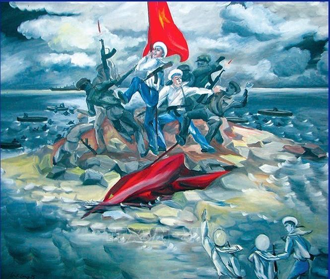 “Vòng tròn bất tử” của các dũng sĩ trên đảo Gạc Ma đã trở thành tượng đài bất tử trong tim ngưởi Việt. Ảnh: Tư liệu