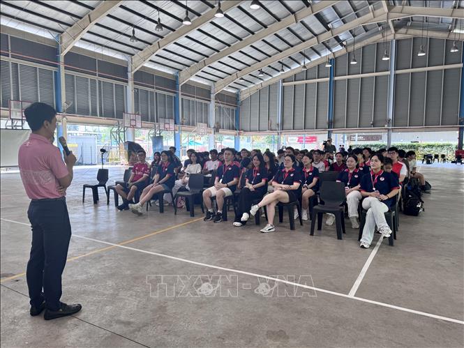 Quang cảnh buổi khai mạc cuộc thi Đấu trường thể thao VNYA 2026. Ảnh: Đỗ Vân - PV TTXVN tại Singapore