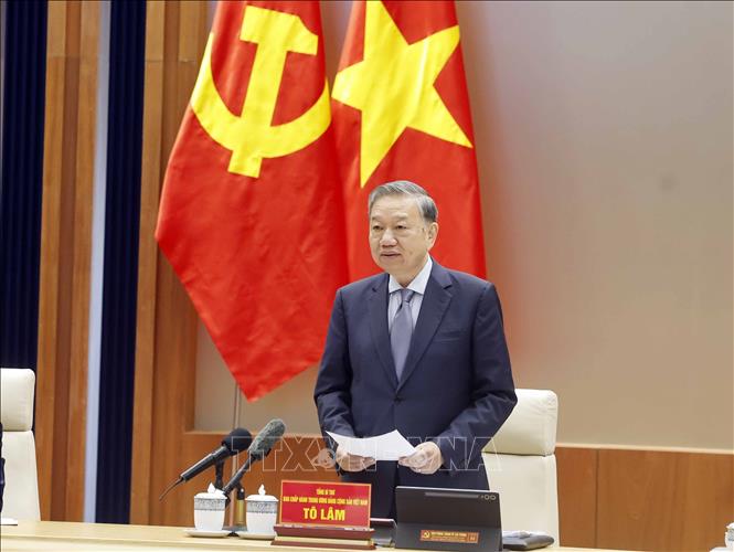 Tổng Bí thư Tô Lâm phát biểu. Ảnh: Thống Nhất – TTXVN