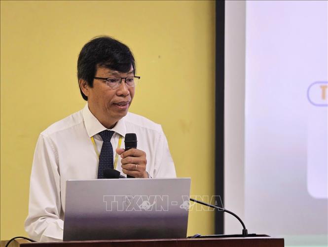 Giáo sư, Tiến sĩ Trần Ngọc Hải, Phó Hiệu trưởng Đại học Cần Thơ, phát biểu tại sự kiện. Ảnh: Ánh Tuyết - TTXVN