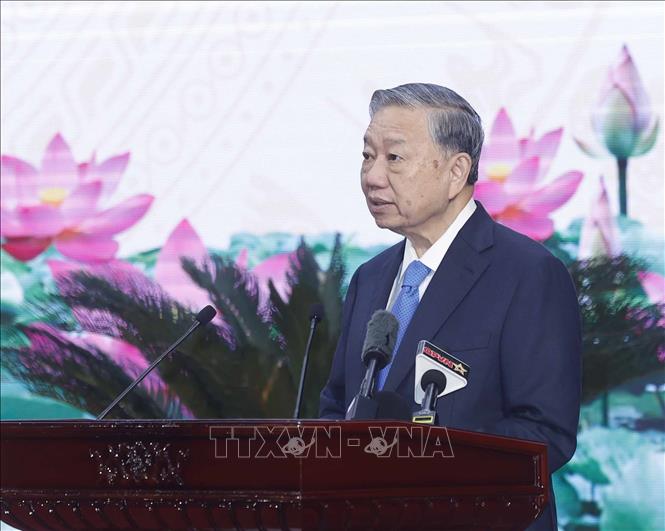 Tổng Bí thư Tô Lâm phát biểu chỉ đạo. Ảnh: Thống Nhất – TTXVN