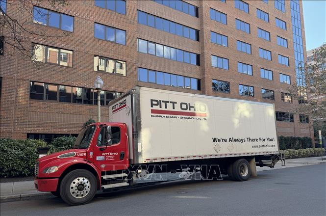 Xe tải hoạt động trên đường phố ở thủ đô Washington DC của Mỹ. Ảnh: Ngọc Quang - PV TTXVN tại Mỹ