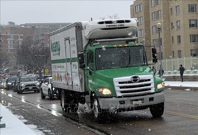 Xe tải hoạt động trên đường phố ở thủ đô Washington DC của Mỹ. Ảnh: Ngọc Quang - PV TTXVN tại Mỹ
