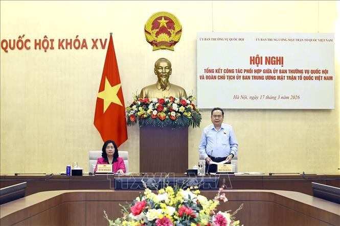 Chủ tịch Quốc hội Trần Thanh Mẫn phát biểu. Ảnh: Doãn Tấn - TTXVN