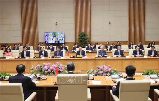 The Vietnamese delegation at the meeting. VNA Photo: An Đăng 