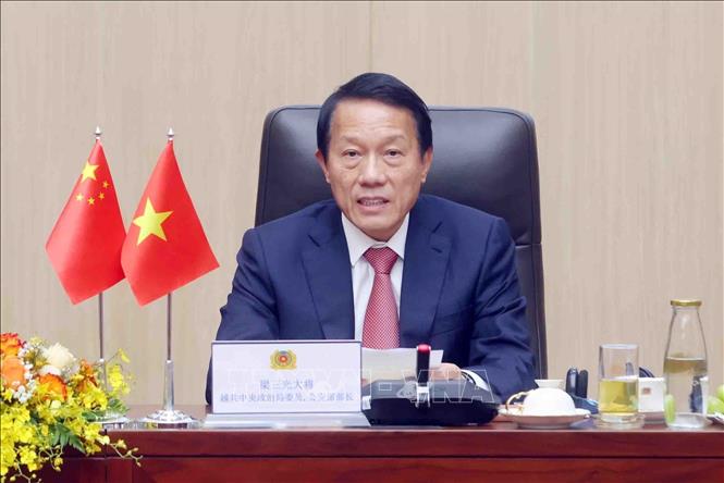 Vietnamese Minister of Public Security Gen. Luong Tam Quang speaks at the conference. VNA Photo: Phạm Kiên 