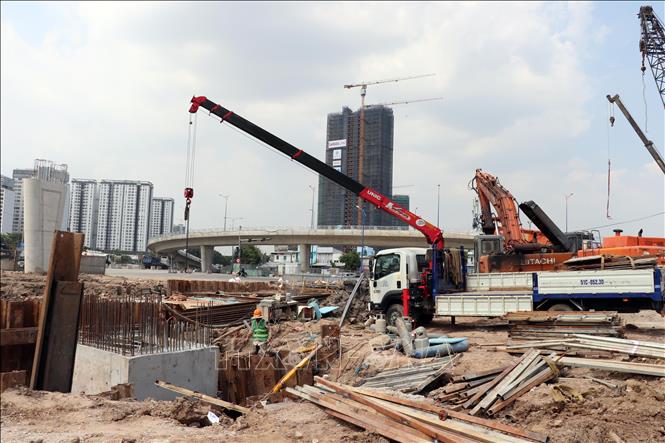 Dự án nút giao thông An Phú với tổng mức đầu tư 3.408 tỷ đồng, là nút giao ở cửa ngõ chiến lược khu vực phía Đông TP. Hồ Chí Minh. Ảnh: Tiến Lực - TTXVN