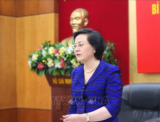 Bí thư Trung ương Đảng, Phó Thủ tướng Chính phủ Phạm Thị Thanh Trà phát biểu tại buổi làm việc. Ảnh: Chu Thanh Vân - TTXVN