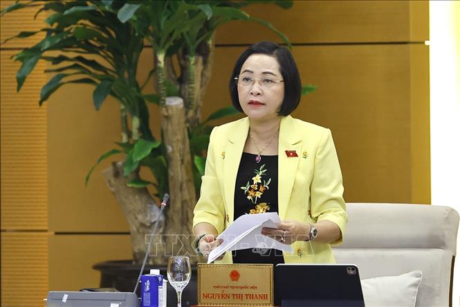 Phó Chủ tịch Quốc hội Nguyễn Thị Thanh phát biểu. Ảnh: Doãn Tấn - TTXVN