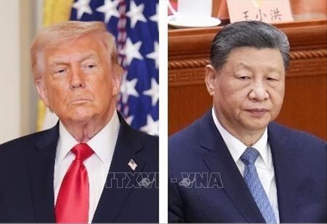 Tổng thống Mỹ Donald Trump (trái) và Chủ tịch Trung Quốc Tập Cận Bình. Ảnh: Kyodo/TTXVN
