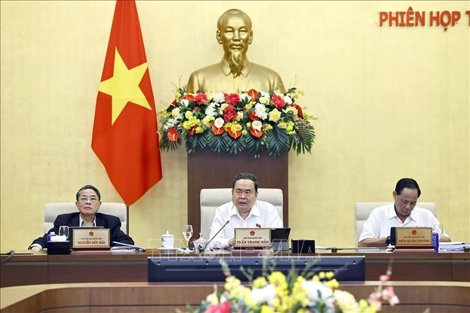 Chủ tịch Quốc hội Trần Thanh Mẫn phát biểu. Ảnh: Doãn Tấn - TTXVN