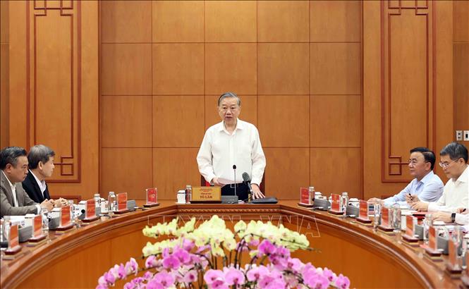 Tổng Bí thư Tô Lâm, Trưởng Ban Chỉ đạo Trung ương về phòng, chống tham nhũng, lãng phí, tiêu cực phát biểu. Ảnh: An Đăng - TTXVN