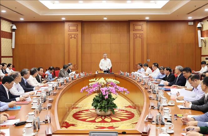 Tổng Bí thư Tô Lâm, Trưởng Ban Chỉ đạo Trung ương về phòng, chống tham nhũng, lãng phí, tiêu cực phát biểu. Ảnh: An Đăng - TTXVN