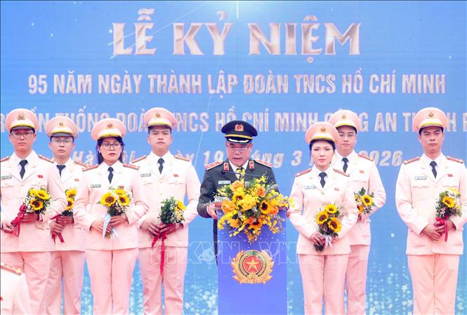 Trung tướng Nguyễn Thanh Tùng, Giám đốc Công an thành phố Hà Nội phát biểu. Ảnh: Phạm Kiên - TTXVN