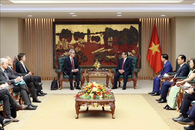 Thủ tướng Phạm Minh Chính tiếp Đoàn thanh tra của Ủy ban châu Âu (EC). Ảnh: An Đăng - TTXVN