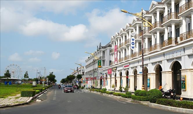 Một góc khu đô thị Phú Cường, phường Rạch Giá, tỉnh An Giang. Ảnh: Lê Huy Hải - TTXVN