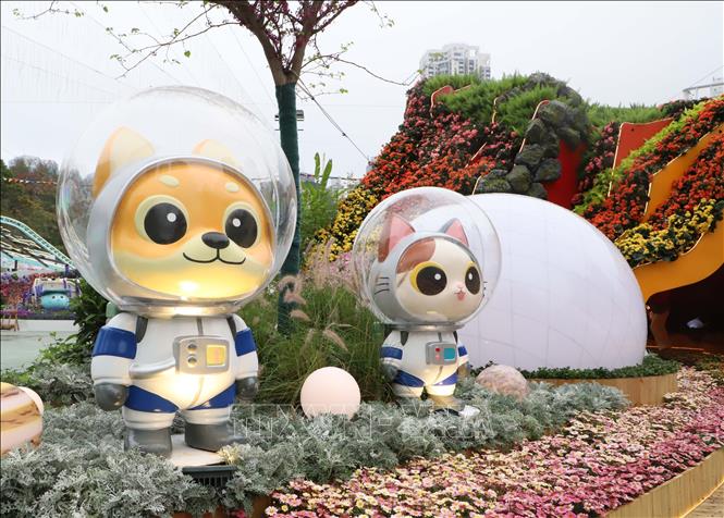 Một tổ hợp tạo hình được yêu thích tại sự kiện. Ảnh: Xuân Vịnh - PV TTXVN tại Hong Kong (Trung Quốc). 