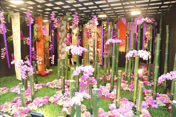 Tạo hình nghệ thuật tại sự kiện. Ảnh: Xuân Vịnh - PV TTXVN tại Hong Kong (Trung Quốc). 