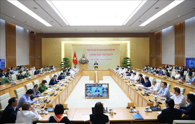 Phiên họp thứ nhất của Ban Chỉ đạo An ninh mạng quốc gia. Ảnh: Dương Giang-TTXVN
