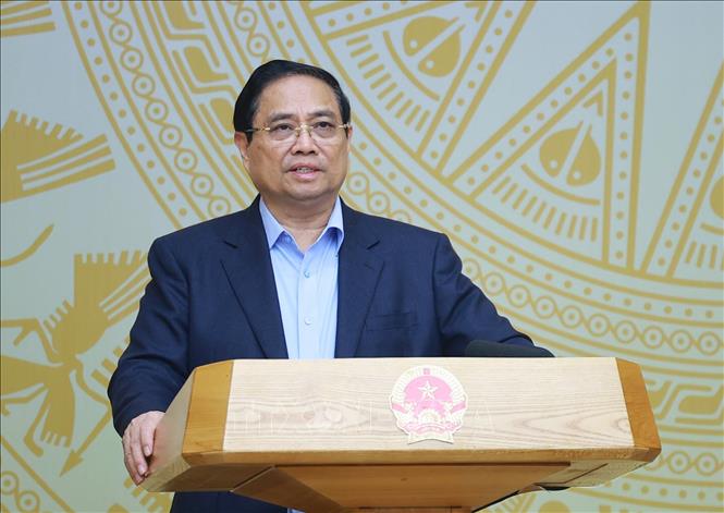 Thủ tướng Phạm Minh Chính kết luận phiên họp. Ảnh: Dương Giang-TTXVN
