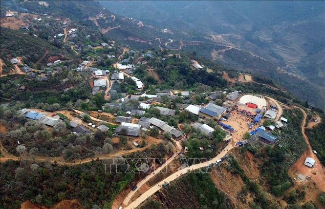 Bản Nậm Nghẹp, xã Ngọc Chiến (Sơn La) nơi tổ chức Ngày hội hoa sơn tra năm 2026. Ảnh: Quang Quyết - TTXVN