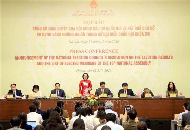 Quang cảnh buổi họp báo. Ảnh: Tuấn Anh - TTXVN