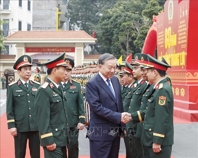 Tổng Bí thư Tô Lâm đến dự Lễ kỷ niệm 80 năm Ngày thành lập Binh chủng Công binh. Ảnh: Thống Nhất – TTXVN