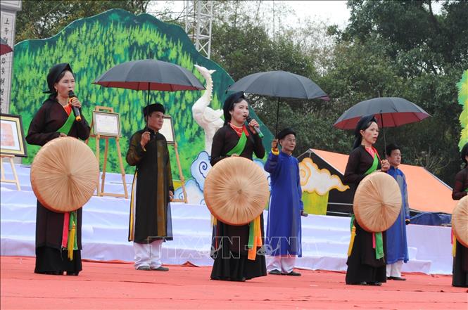 Dân ca Quan họ Bắc Ninh - Di sản văn hóa phi vật thể đại diện của nhân loại. Ảnh: Việt Hùng – TTXVN 