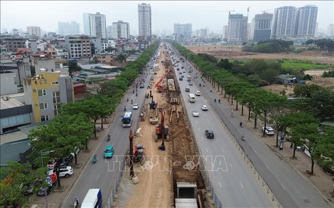 Hà Nội gấp rút triển khai 10 dự án chống ngập trước mùa mưa 2026. Ảnh: Quốc Khánh - TTXVN